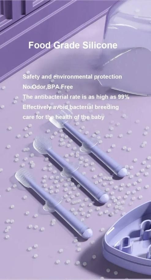 3 Steps Silicone Baby Toothbrush Set of 3 Assorted (Pack of 1)